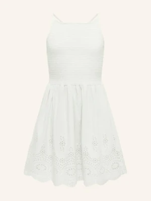 Only Sukienka Z Ażurową Koronką weiss