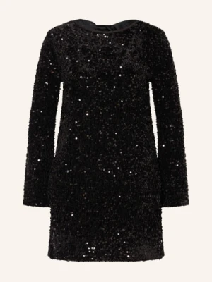 Only Sukienka Z Cekinami I Wycięciem schwarz