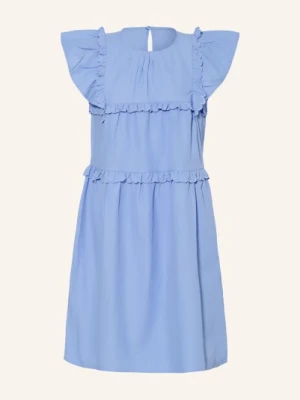 Only Sukienka Z Falbanami blau