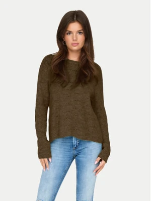 ONLY Sweter 15234745 Brązowy Regular Fit