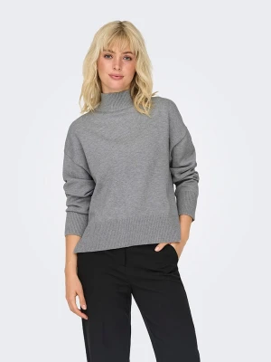 ONLY Sweter "Bari" w kolorze szarym rozmiar: L