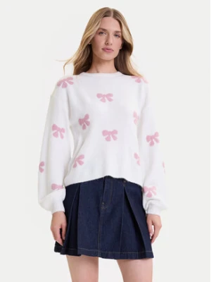 ONLY Sweter Bora 15360712 Biały Regular Fit