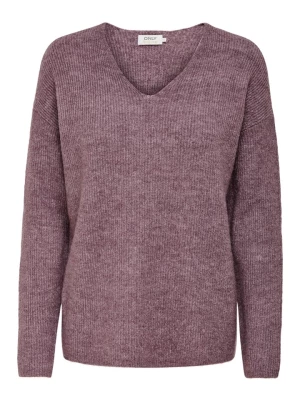 ONLY Sweter "Camilla" w kolorze ciemnofioletowym rozmiar: L