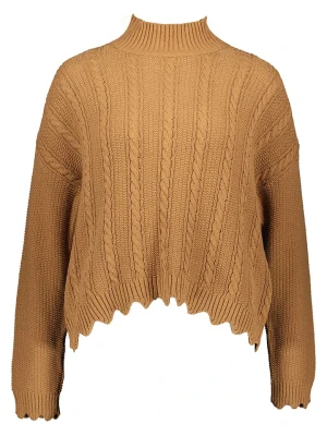 ONLY Sweter "Esma" w kolorze karmelowym rozmiar: L