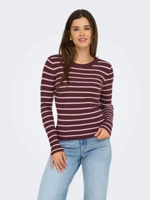 ONLY Sweter "Louisa" w kolorze bordowo-jasnoróżowym rozmiar: L