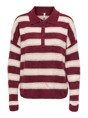 ONLY Sweter Talio 15358606 Bordowy Regular Fit