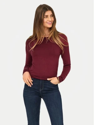 ONLY Sweter Venice 15333989 Bordowy Regular Fit