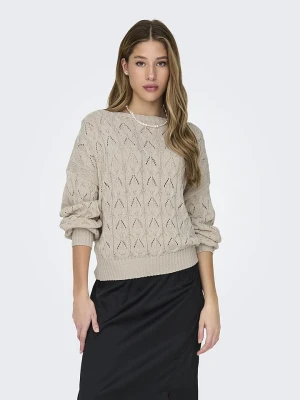 ONLY Sweter w kolorze beżowym rozmiar: XL