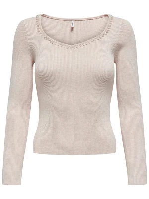 ONLY Sweter w kolorze beżowym rozmiar: L
