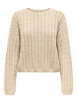 ONLY Sweter w kolorze beżowym rozmiar: M