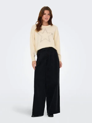 ONLY Sweter w kolorze beżowym rozmiar: S