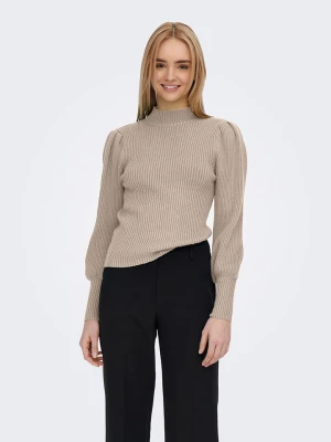 ONLY Sweter w kolorze beżowym rozmiar: XS
