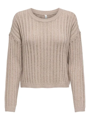ONLY Sweter w kolorze beżowym rozmiar: L