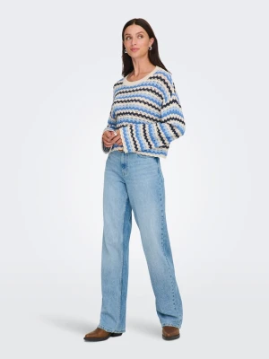 ONLY Sweter w kolorze błękitno-niebiesko-kremowym rozmiar: S