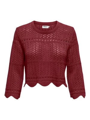 ONLY Sweter w kolorze bordowym rozmiar: L