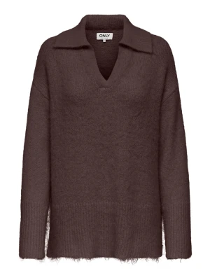 ONLY Sweter w kolorze brązowym rozmiar: L