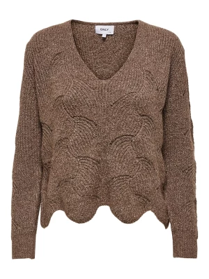 ONLY Sweter w kolorze brązowym rozmiar: S