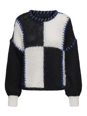 ONLY Sweter w kolorze czarno-białym rozmiar: L