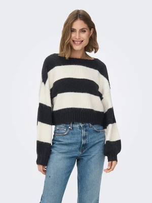 ONLY Sweter w kolorze czarno-białym rozmiar: XL