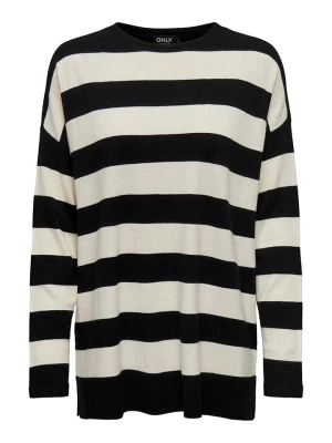 ONLY Sweter w kolorze czarno-kremowym rozmiar: S