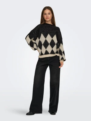 ONLY Sweter w kolorze czarno-kremowym rozmiar: XS