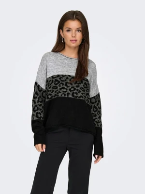 ONLY Sweter w kolorze czarno-szarym rozmiar: XL