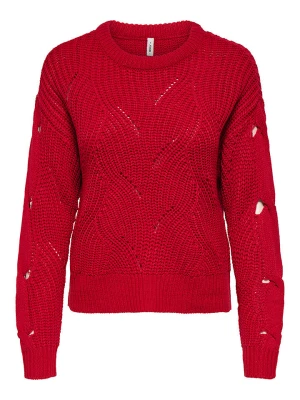 ONLY Sweter w kolorze czerwonym rozmiar: XS