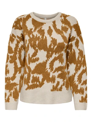 ONLY Sweter w kolorze jasnobrązowo-beżowym rozmiar: L