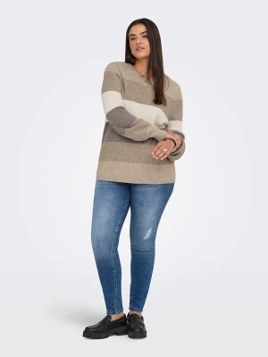 ONLY Sweter w kolorze jasnobrązowo-beżowym rozmiar: M-46 / 48