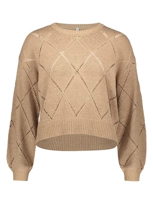 ONLY Sweter w kolorze jasnobrązowym rozmiar: M
