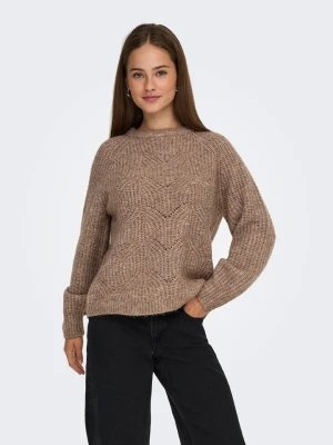 ONLY Sweter w kolorze jasnobrązowym rozmiar: S