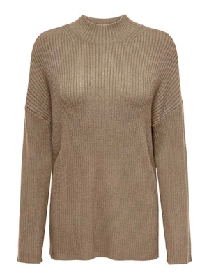 ONLY Sweter w kolorze jasnobrązowym rozmiar: S