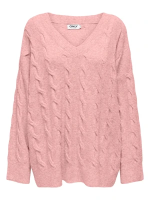 ONLY Sweter w kolorze jasnoróżowym rozmiar: M