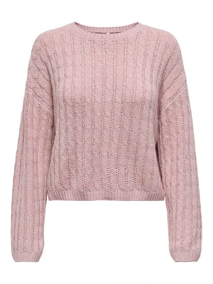 ONLY Sweter w kolorze jasnoróżowym rozmiar: L