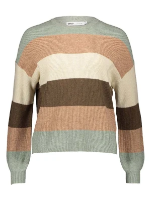 ONLY Sweter w kolorze karmelowo-miętowym rozmiar: XS