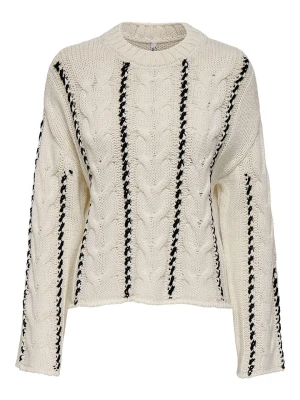 ONLY Sweter w kolorze kremowym rozmiar: M
