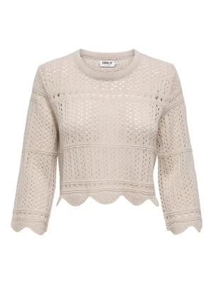 ONLY Sweter w kolorze kremowym rozmiar: L