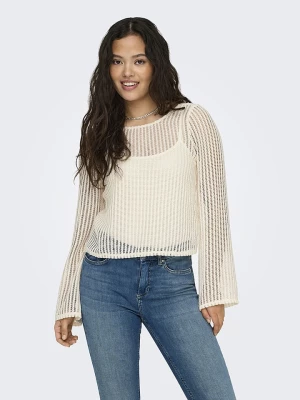 ONLY Sweter w kolorze kremowym rozmiar: L