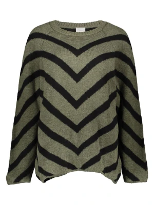 ONLY Sweter w kolorze oliwkowo-czarnym rozmiar: M-46/48