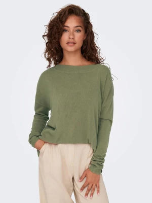 ONLY Sweter w kolorze oliwkowym rozmiar: XS