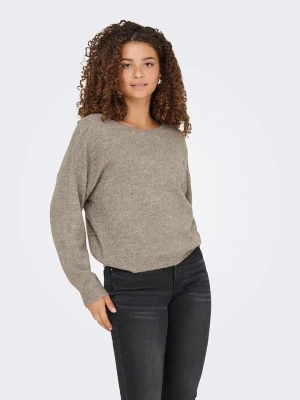 ONLY Sweter w kolorze szarobrązowym rozmiar: L