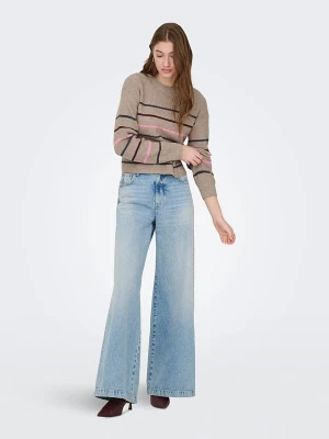 ONLY Sweter w kolorze szarobrązowym rozmiar: XL