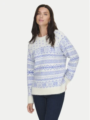 ONLY Sweter Xmas Nordic 15354824 Błękitny Regular Fit