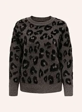 Only Sweter Z Błyszczącą Przędzą grau