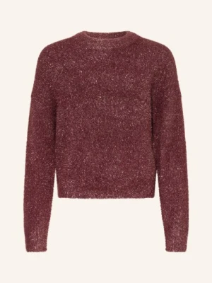 Only Sweter Z Błyszczącą Przędzą pink