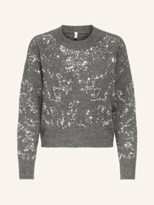 Only Sweter Z Cekinami grau