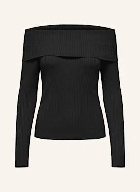 Only Sweter Z Odkrytymi Ramionami schwarz