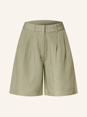 Only Szorty Z Dodatkiem Lnu gruen