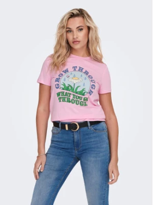 ONLY T-Shirt 15286727 Różowy Regular Fit