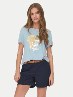 ONLY T-Shirt 15303212 Błękitny Regular Fit